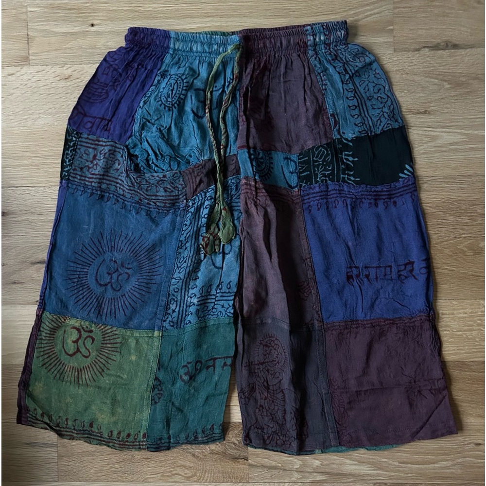 Unisex Hippie Boho Handmade Patchwork Shorts